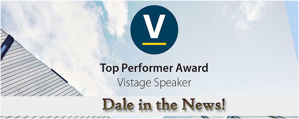 Dale received Top Performer Award at Vistage